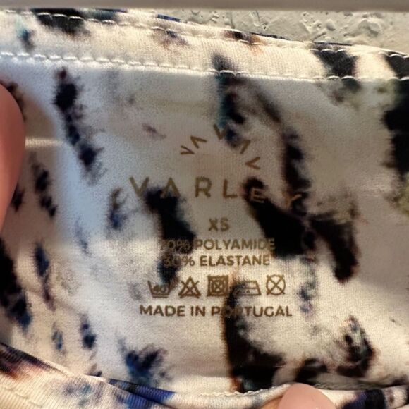 Varley Bicknell White Blue Leopard Animal Print Mesh Leggings - Size XS - EUC - Picture 6 of 8
